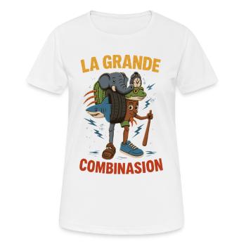 Combinasion La Grande Kombination Italienische Brainrot - Frauen T-Shirt atmungsaktiv - Weiß - Vorne - AI Model Female 172 dark (172cm)