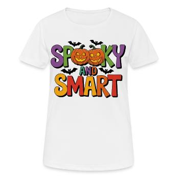 Spooky und Smart Halloween - Frauen T-Shirt atmungsaktiv - Weiß - Vorne - AI Model Female 172 dark (172cm)