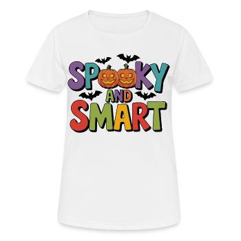 Spooky and Smart Halloween Design - Frauen T-Shirt atmungsaktiv - Weiß - Vorne - AI Model Female 172 dark (172cm)