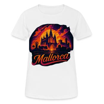 Île de Majorque Holiday Silhouette Cadeau d’été - T-shirt respirant Femme - blanc - Devant - AI Model Female 172 dark (172cm)