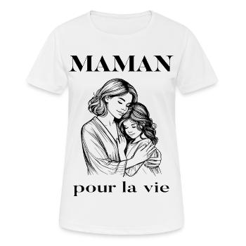 Mama fürs Leben - Frauen T-Shirt atmungsaktiv - Weiß - Vorne - AI Model Female 172 dark (172cm)