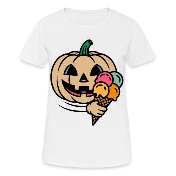 Kürbis Halloween Eisfreude Cartoon - Women's Breathable T-Shirt - white - Front - AI Model Female 172 dark (172cm)