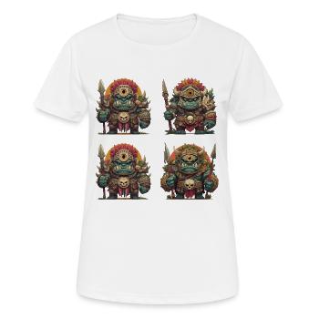 Crâne Tribal Warband Ogre - T-shirt respirant Femme - blanc - Devant - AI Model Female 172 dark (172cm)