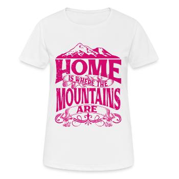 Home Is Where The Mountains Are - Women's Breathable T-Shirt - white - Front - AI Model Female 172 dark (172cm)