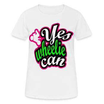  Wheelie Streetstyle Design - Frauen T-Shirt atmungsaktiv - Weiß - Vorne - AI Model Female 172 dark (172cm)