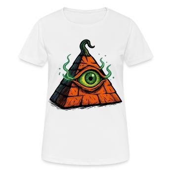 Halloween Pyramid – The Eye of Terror - Women's Breathable T-Shirt - white - Front - AI Model Female 172 dark (172cm)