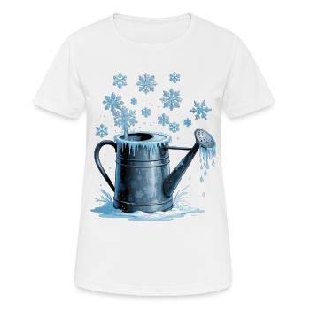 Arrosoir bleu glacier - T-shirt respirant Femme - blanc - Devant - AI Model Female 172 dark (172cm)