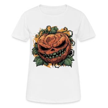 Vignes de citrouille sinistres - T-shirt respirant Femme - blanc - Devant - AI Model Female 172 dark (172cm)