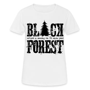Black Forest – Brutal Wild German Nature Design - Frauen T-Shirt atmungsaktiv - Weiß - Vorne - AI Model Female 172 dark (172cm)