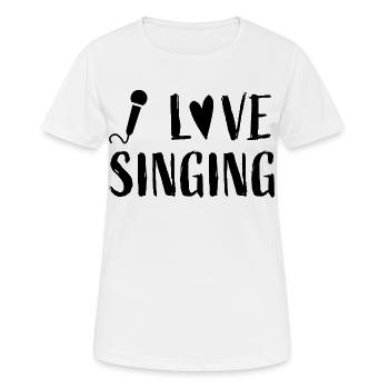 I love singing - Music Love Singer - Women's Breathable T-Shirt - white - Front - AI Model Female 172 dark (172cm)