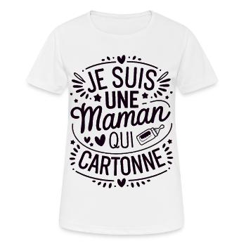 Ich bin eine erfolgreiche Mutter - Frauen T-Shirt atmungsaktiv - Weiß - Vorne - AI Model Female 172 dark (172cm)