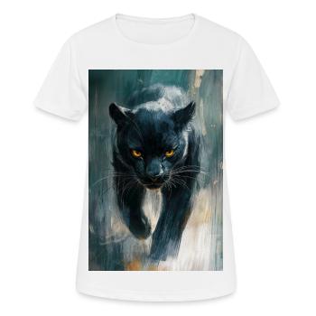 Illustration of a panther - Women's Breathable T-Shirt - white - Front - AI Model Female 172 dark (172cm)