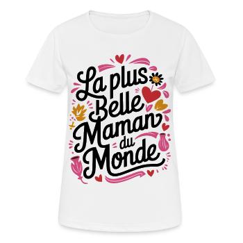 The Most Beautiful Mom in the World - Women's Breathable T-Shirt - white - Front - AI Model Female 172 dark (172cm)