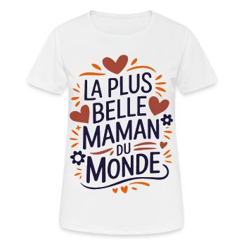 The Most Beautiful Mom in the World - Women's Breathable T-Shirt - white - Front - AI Model Female 172 dark (172cm)