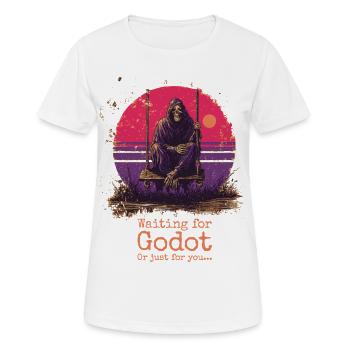 Grim Reaper on Swing in Sunset - Women's Breathable T-Shirt - white - Front - AI Model Female 172 dark (172cm)