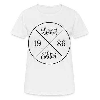 Limited edition 1986 - 40. Geburtstag Geschenk - Frauen T-Shirt atmungsaktiv - Weiß - Vorne - AI Model Female 172 dark (172cm)