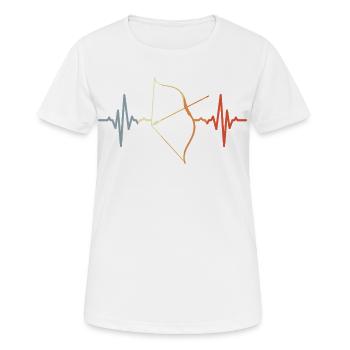 Kompositbogen Kardiogramm - Frauen T-Shirt atmungsaktiv - Weiß - Vorne - AI Model Female 172 dark (172cm)