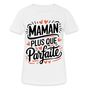 More than perfect mom - Women's Breathable T-Shirt - white - Front - AI Model Female 172 dark (172cm)