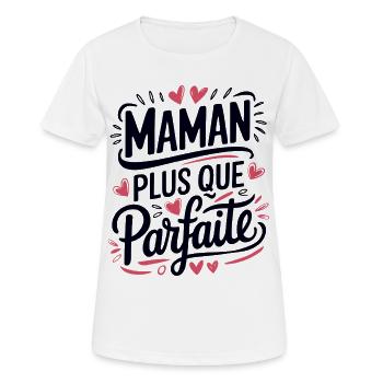 More than perfect mom - Women's Breathable T-Shirt - white - Front - AI Model Female 172 dark (172cm)