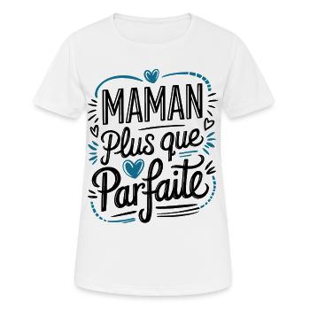 More than perfect mom - Women's Breathable T-Shirt - white - Front - AI Model Female 172 dark (172cm)