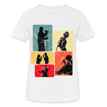 Chanteurs chanteurs - T-shirt respirant Femme - blanc - Devant - AI Model Female 172 dark (172cm)