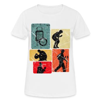 Geocaching - Frauen T-Shirt atmungsaktiv - Weiß - Vorne - AI Model Female 172 dark (172cm)