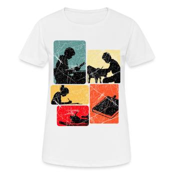 Schriftsteller Autor Schreiber Schreiben Geschenk - Frauen T-Shirt atmungsaktiv - Weiß - Vorne - AI Model Female 172 dark (172cm)