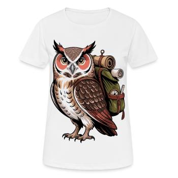 Waldabenteuer Eulenruf - Frauen T-Shirt atmungsaktiv - Weiß - Vorne - AI Model Female 172 dark (172cm)