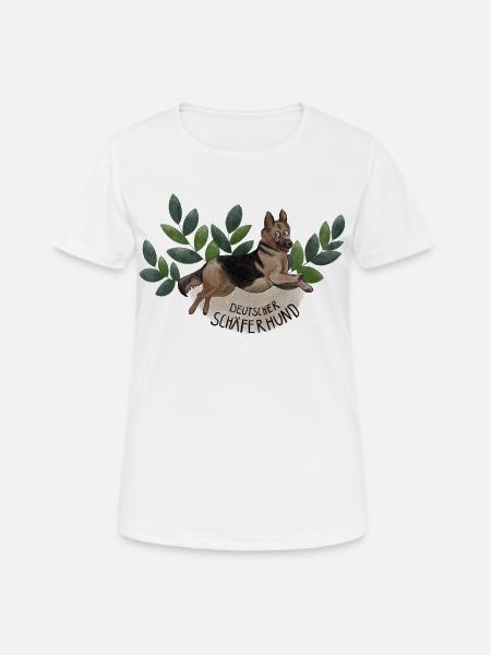 Deutscher Schäferhund Botanika - Frauen T-Shirt atmungsaktiv - Weiß