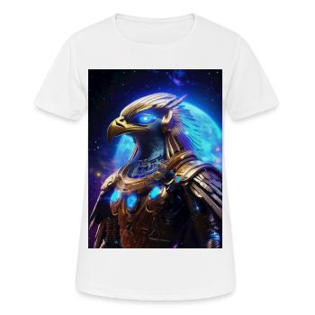 Horus – Der Himmelsfalke - Frauen T-Shirt atmungsaktiv - Weiß - Vorne - AI Model Female 172 dark (172cm)