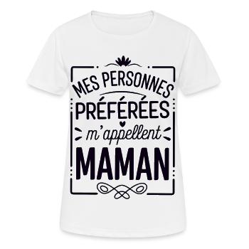My Favorite People Call Me Mom - Women's Breathable T-Shirt - white - Front - AI Model Female 172 dark (172cm)