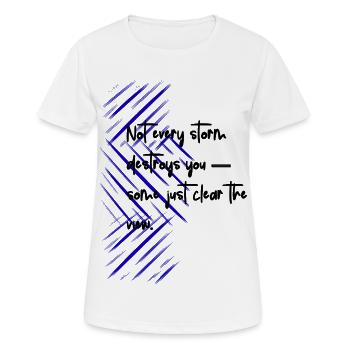 Blaue diagonale Luke Abstraktes Design - Frauen T-Shirt atmungsaktiv - Weiß - Vorne - AI Model Female 172 dark (172cm)