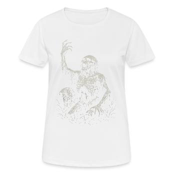Erwachen Der Untoten In Gruseliger Nacht - Frauen T-Shirt atmungsaktiv - Weiß - Vorne - AI Model Female 172 dark (172cm)