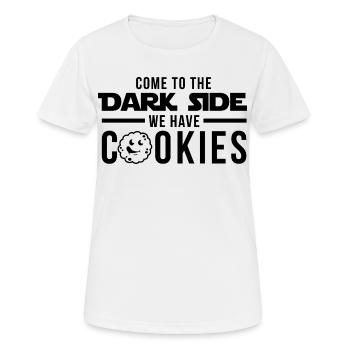 Venez du côté obscur We Habe Cookies - T-shirt respirant Femme - blanc - Devant - AI Model Female 172 dark (172cm)
