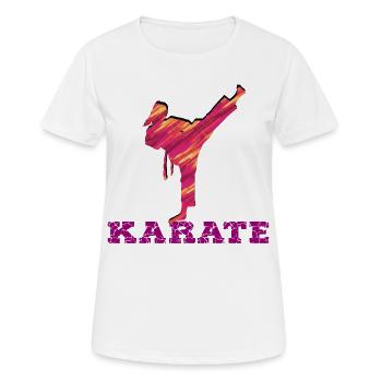Karate Silhouette Color Explosion - Women's Breathable T-Shirt - white - Front - AI Model Female 172 dark (172cm)