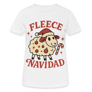 Lustiges Weihnachtsgeschenk Fleece Navidad - Frauen T-Shirt atmungsaktiv - Weiß - Vorne - AI Model Female 172 dark (172cm)