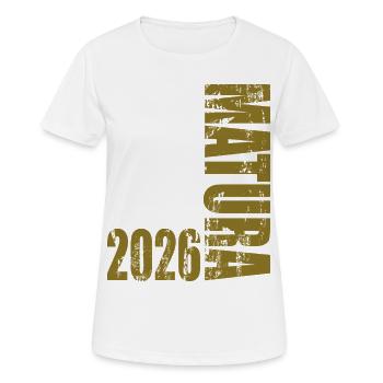 Maturité 2026 - T-shirt respirant Femme - blanc - Devant - AI Model Female 172 dark (172cm)