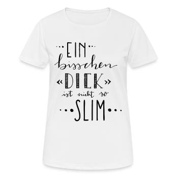 Un peu de graisse n’est pas si mince – l’amour de soi - T-shirt respirant Femme - blanc - Devant - AI Model Female 172 dark (172cm)