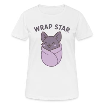 Wrap Star Bat Cozy Wrap - T-shirt respirant Femme - blanc - Devant - AI Model Female 172 dark (172cm)