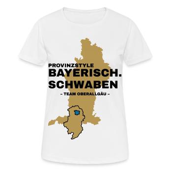 Souabe | OBERALLGÄU - T-shirt respirant Femme - blanc - Devant - AI Model Female 172 dark (172cm)
