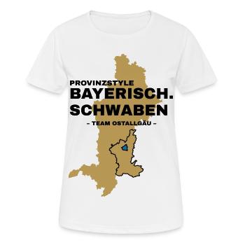 Souabe | OSTALLGÄU - T-shirt respirant Femme - blanc - Devant - AI Model Female 172 dark (172cm)