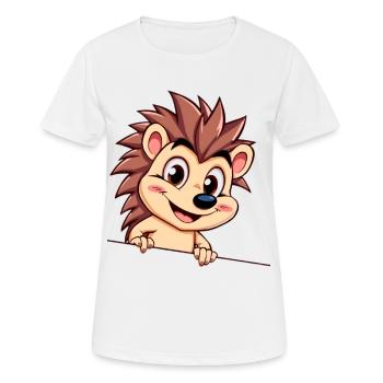 Flinker Igel am Draht - Frauen T-Shirt atmungsaktiv - Weiß - Vorne - AI Model Female 172 dark (172cm)