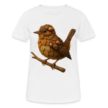 Troglodyte à l’aspect naturel - T-shirt respirant Femme - blanc - Devant - AI Model Female 172 dark (172cm)