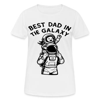Bester Vater in der Galaxis Astronaut - Frauen T-Shirt atmungsaktiv - Weiß - Vorne - AI Model Female 172 dark (172cm)