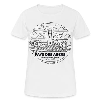 Pays des Abers Gift Souvenir Travel Headlights - Women's Breathable T-Shirt - white - Front - AI Model Female 172 dark (172cm)