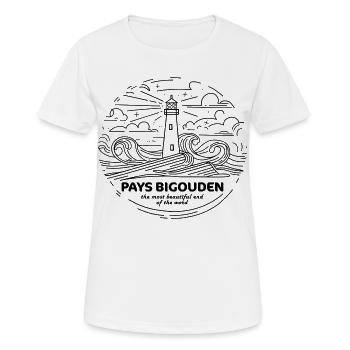 Pays Bigouden Pride Bretagne Finistère Kopfschmuck - Frauen T-Shirt atmungsaktiv - Weiß - Vorne - AI Model Female 172 dark (172cm)