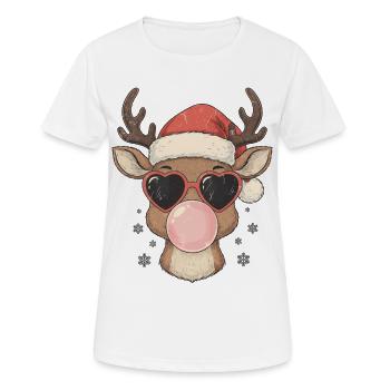Reindeer Chewing Gum - Women's Breathable T-Shirt - white - Front - AI Model Female 172 dark (172cm)