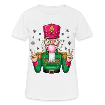 Nussknacker Kaugummi - Frauen T-Shirt atmungsaktiv - Weiß - Vorne - AI Model Female 172 dark (172cm)