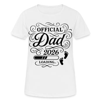 Dad 2026 Papa Loading Vaterschaft - Frauen T-Shirt atmungsaktiv - Weiß - Vorne - AI Model Female 172 dark (172cm)