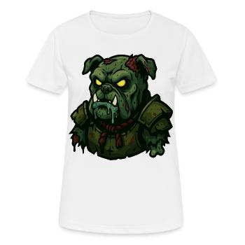 Untoter Bulldoggen-Krieger - Frauen T-Shirt atmungsaktiv - Weiß - Vorne - AI Model Female 172 dark (172cm)